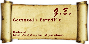 Gottstein Bernát névjegykártya